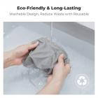 K&F Concept Premium mikrofiber rengjøringskluter, linsevaskeklut for kameralinser, briller, skjermer, kameraer, nettbrett - Vaskbar, 2-pakning, 6 x 7 tommer (15 x 18 cm)