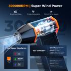 Aspiradora de aire comprimido magnética 2 en 1 K&F Concept, aspiradora eléctrica de 300.000 RPM con motor sin escobillas recargable de 3 velocidades y súper potencia eólica para computadora, teclado, auto, hogar y limpieza exterior.