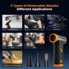 K&F Concept tryckluftsdammmassie, 3 växlar justerbar 110000 RPM elektrisk luftdammmassie, justerbar och bärbar luftfläkt för djuprengöring av datorer, tangentbord, biltorkning, hem - ersätter tryckluftsburkar