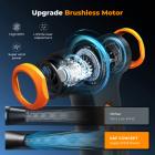 K&F Concept tryckluftsdammmassie, 3 växlar justerbar 110000 RPM elektrisk luftdammmassie, justerbar och bärbar luftfläkt för djuprengöring av datorer, tangentbord, biltorkning, hem - ersätter tryckluftsburkar