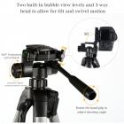 K&F Concept TL2823 Kevyt alumiinijalusta 66 tuumaa 3-osainen kantavuus 3KG