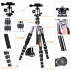 TM2235 Легкий алюминиевый DSLR штатив для камеры 50 дюймов 180-градусный шаровой головкой Быстрый выпуск