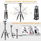 TM2235 Легкий алюминиевый DSLR штатив для камеры 50 дюймов 180-градусный шаровой головкой Быстрый выпуск