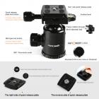 TM2534T professionale fotocamera treppiede in alluminio portatile viaggio treppiede 76 