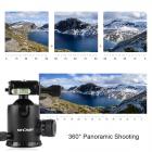 K&F Concept kolfiberkamerastativ, 4 avdelningar, 61 tum, lastkapacitet 26,46 lbs, monopod-kompatibel för DSLR och DV-kameror