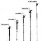 K&F Concept kolfiberkamerastativ, 4 avdelningar, 61 tum, lastkapacitet 26,46 lbs, monopod-kompatibel för DSLR och DV-kameror