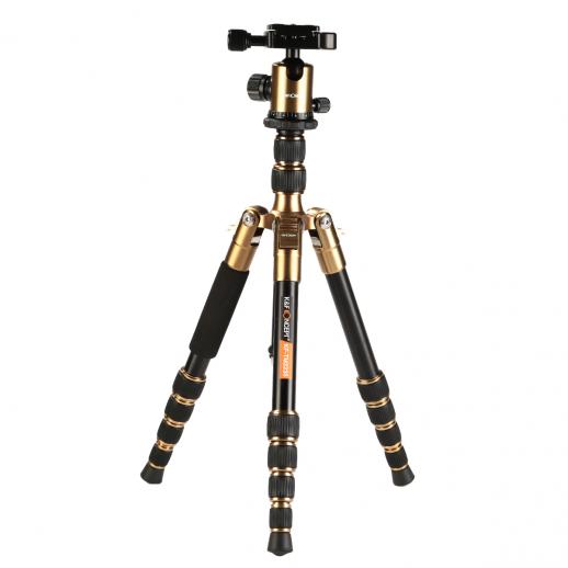K&F Concept TM2235 (oro) DSLR Camera alluminio viaggio treppiede con testa a sfera in metallo