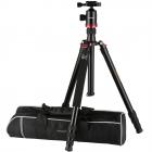 Mycket kompakt och lättviktig aluminiumresväskastativ med monopod 66 tum/161 cm, 360° panoramabollhuvud, kompatibel med DSLR-kameror, modell TM2834