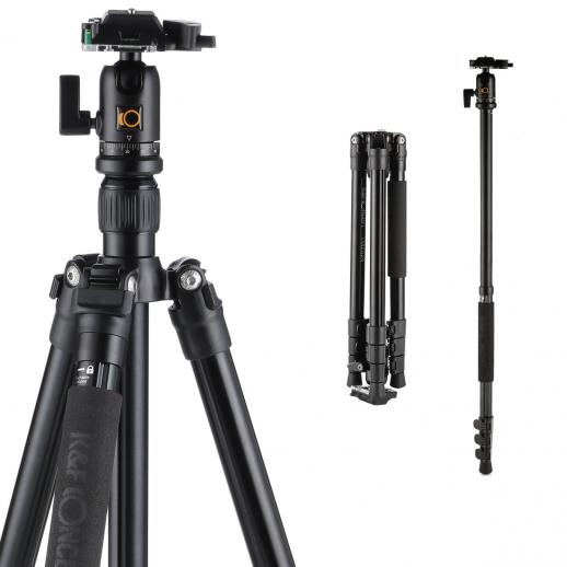 TM2524 Lightweight Travel Tripod Monopod for DSLR Camera Aluminum Ball Head