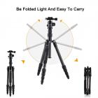 K&F Concept TC2235 kolfiberstativ-monopod-kit för DSLR-kameror, bollhuvud, 5 avdelningar