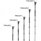 K&F Concept TC2235 kolfiberstativ-monopod-kit för DSLR-kameror, bollhuvud, 5 avdelningar
