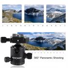 K&F Concept TC3134C professionellt kolfiberstativ-monopod-kit för DSLR-kameror, bollhuvud, 4 avdelningar