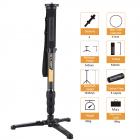 K&F Concept CMP3134 kolfibermonopod för DSLR-kameror, aluminium, 4 avdelningar