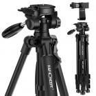 TM2324L Черный Портативный Компактный Штатив 56 дюймов для Мобильного Телефона Видеокамеры 3-полосный Поворотный Pan Tilt Head