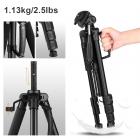 TM2324L Черный Портативный Компактный Штатив 56 дюймов для Мобильного Телефона Видеокамеры 3-полосный Поворотный Pan Tilt Head