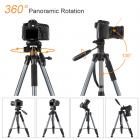 TM2324L Серый Портативный Компактный Штатив 56 дюймов для Мобильного Телефона Видеокамеры 3-полосный Поворотный Pan Tilt Head