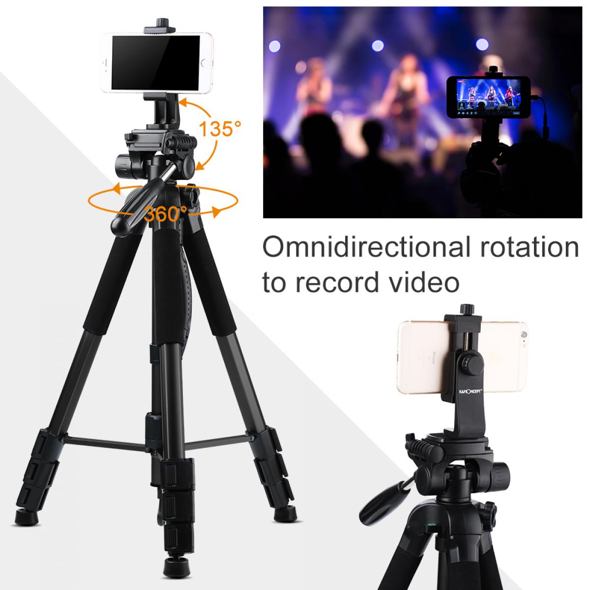 Videokameratrepod 70 tum/1,77 m för telefoner och DSLR-kameror, lastkapacitet 4 kg/8,8 lbs, med mobiltelefonhållare, 3-vägs panoramahuvud och avkopplingsbar monopod, modell TM2624L, leverans endast till USA