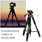 Штатив для телефона 69,7"/177 см Штатив для цифровой зеркальной фотокамеры, нагрузка 8,8 фунта, с креплением для телефона, поворотной головкой в ​​трех направлениях и съемным моноподом TM2624L