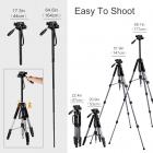 K&F Concept TM2624L 70inch treppiedi con 3-Way Pan Tilt testa grigio