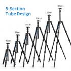 K&F Concept TC2335 carbonio treppiede leggero portatile per la fotografia di viaggio