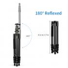 TC2634 (preto) portátil de fibra de carbono leve portátil para fotografia de viagem