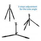 TC2634 (preto) portátil de fibra de carbono leve portátil para fotografia de viagem