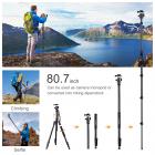 K&amp;F Concept 78 inch Camera Tripod for DSLR Compact Aluminum Tripod with 360 Degree Ball Head and 8kgs Load for Travel and Work