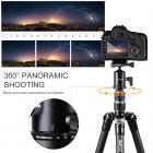 B210 Travel Tripod Light Carbon Fiber with 2 blocks Central Column / Metal Accessories / Case / 360 ° Ball Head / for Vlogging Travel for Canon Nikon Sony Olympus Camera
