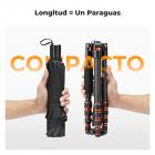 150cm Trípode de Fibra de Carbono para Cámara con Monopié + Rótula de Bola + Placa de Liberación, Carga 8KG - C225C0+BH-25 (BA225)