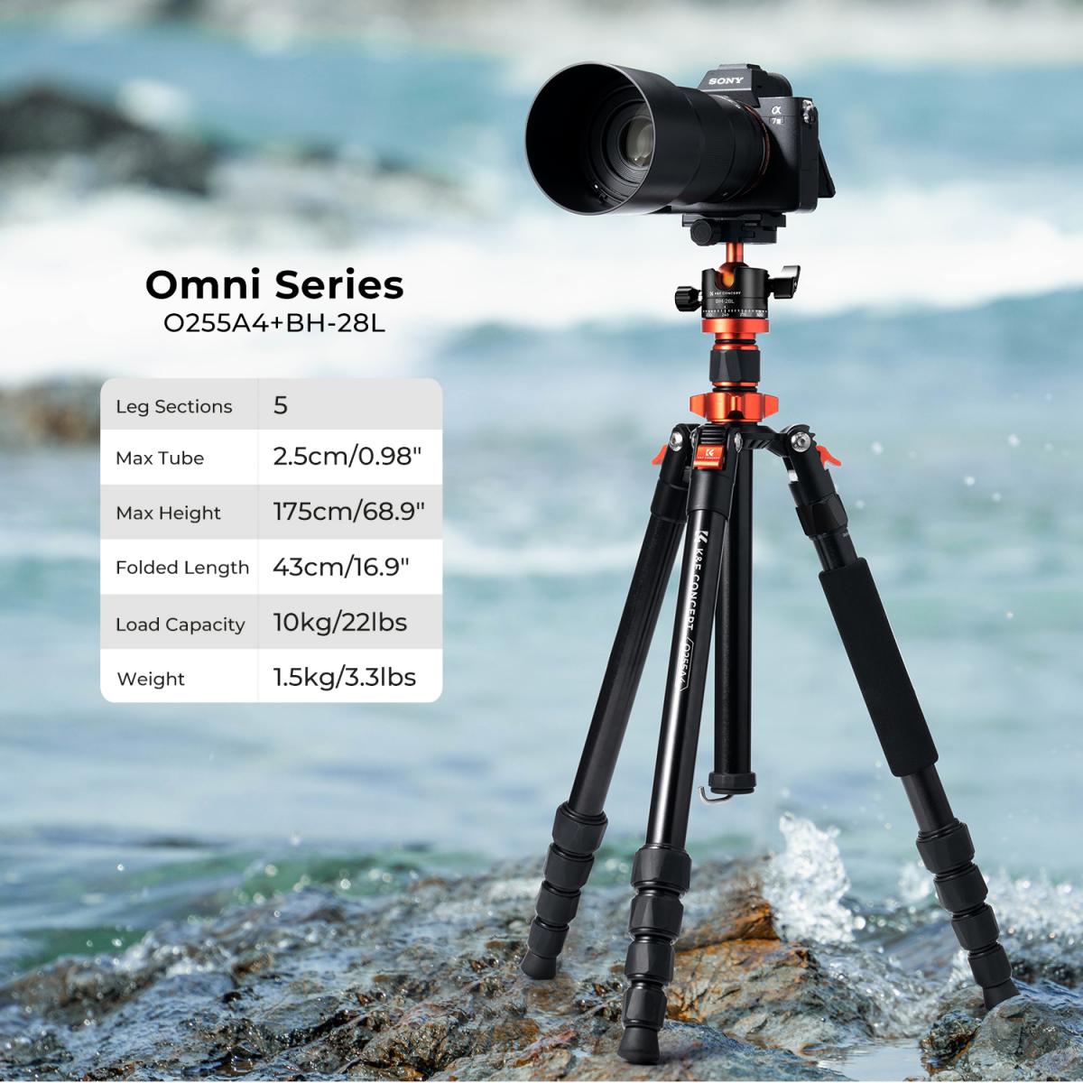 K&F Легкий компактный алюминиевый штатив 67 дюймов TM2515M1 для цифровой зеркальной фотокамеры Canon, Nikon - концепция K & F