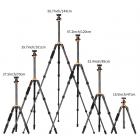 gamma di altezza del treppiede, 47 cm minimo, 144 cm max