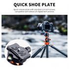 piastra scarpa rapida con viti standard da 1/4 di pollice, compatibile con quasi tutte le fotocamere reflex digitali