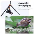 low angle photography, the center axis can be inverted to give you the option for low shooting angles