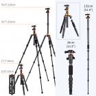 minimum working height 44cm and max 129cm