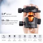 175 cm (68,9") Trépied Appareil Photo en Fibre de Carbone Portable Professionnel Trépied Photo Voyage Léger avec Monopode et Rotule 360° A254C4 + BH-35L (SA254C2)