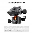 163cm Trípode de Aluminio para Cámara con Rótula de Bola + Soporte de Teléfono, Carga 10KG, Peso 1,29KG - K234A0+BH-28L