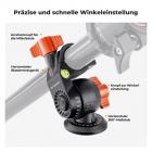Präzise und schnelle Winkeleinstellung mittels horizontaler Blassengerät, Winkeleinstelltasten und horizontaler 360°- Maßstab