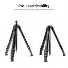 Compact Camera Reisstatief Aluminium 15kg/33.07lbs Belasting 70"/177cm Max. hoogte