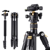 64''/162cm Treppiede per Fotocamera in alluminio leggero e compatto, 2022 Nuovo treppiede DSLR con testa a sfera a 360° e monopiede staccabile per viaggi/lavoro B234A1+BH-28L oro e nero(vecchio modello TM2324）