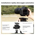 69,7''/177cm Treppiede Video in Alluminio ,Nuovo Treppiede da Viaggio Leggero con Testa Girevole a 3 Vie e Clip per Cellulare, Treppiede per Fotocamera DSLR, Canon Nikon Sony, Carico Massimo 3 kg