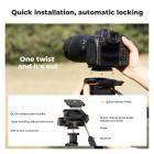 196cm Treppiede Leggero in Alluminio per Fotografia e Trasmissioni in Diretta + Testa Video+ Clip per Telefono, Carico 3kg, Peso 1,26kg - O234A5+BV01