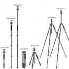 K&F Concept X-Serie 68" / 172cm Kulstof Fiber Kamerastativ med 30mm Metal Kuglehoved, Professionelt Fotostativ 12KG Belastning til DSLR, Video, Landskabs- og Rejsefotografering X254C4+BH-30