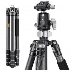 68''/1.7m Carbon Fiber Tripod Professional Camera Tripod Capacity 16KG/35.2lbs with 36mm Metal Ball Head Load X284C4+BH-36