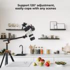 90 Zoll / 2,3 m Kamerastative Stative aus Magnesium-Aluminium-Legierung Reversible abnehmbare Einbeinstativplattenverriegelung Quermittelsäule horizontal 360 ° Panorama-Kopf BH-28L (Orange)