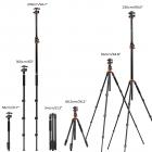 K&F Concept 230cm Treppiede per Video Camera con Colonna Centrale + Monopiede + Testa a Sfera + Piastra di Sgancio, Carico 10 kg - T254A7+BH28L