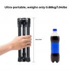 67''/1,7 m eksentrisk rør-mobilstativ, lett superbærbar selfiestang, DSLR-kamerastativ E224A3+BH-18 svart