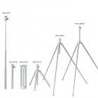 67''/170 cm eksentrinen putken matkapuhelinjalusta, kevyt superkannettava selfie-tikku, DSLR-kameran kolmijalka E224A3+BH-18 hopea