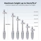 MS02 13,4''/34cm Telefonstativ Selfie Stick Desktop Stand Orange Grå