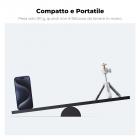 MS02 Supporto da tavolo per selfie stick con treppiede per telefono da 13,4''/34 cm Arancione Grigio