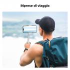 MS02 Supporto da tavolo per selfie stick con treppiede per telefono da 13,4''/34 cm Arancione Grigio